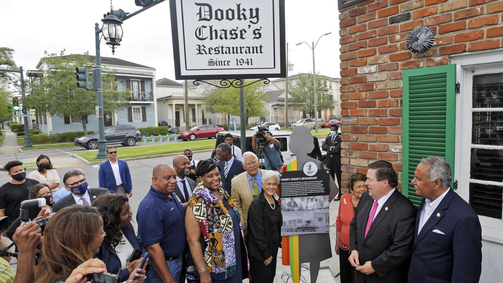 A six-foot steel protester to mark Dooky Chase’s Restaurant’s role in the Civil Rights movement